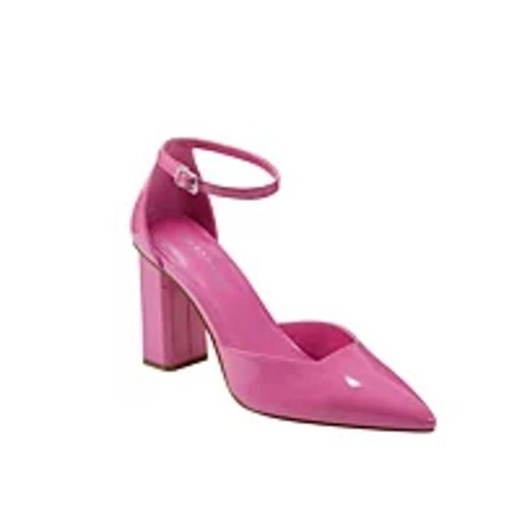 Marc Fisher Pointed Toe WOMEN SIZE 9 Ankle Strap Heel pink patent NEW - Picture 1 of 1
